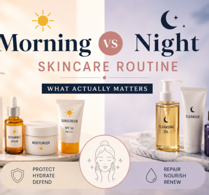 orning Vs night skin care routine